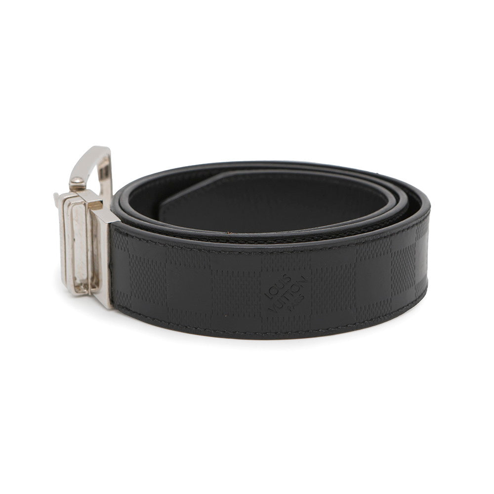 LOUIS VUITTON Belt?Boston Size 90 NoirM9674 Damier Infini Leather