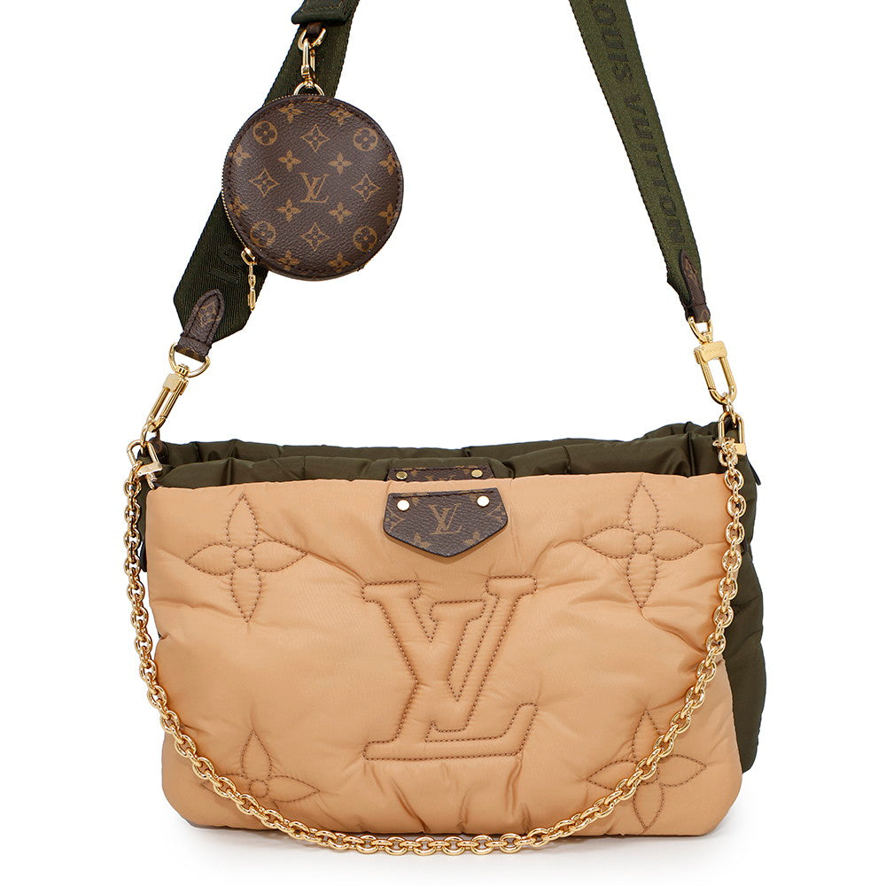 LOUIS VUITTON Maxi MultiPochetteAccessories Khaki/BeigeM58977 Monogram Recycled Nylon