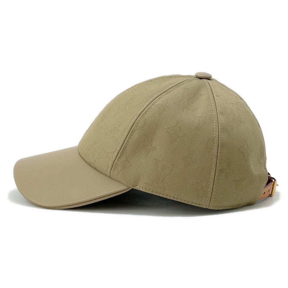 LOUIS VUITTON Cap LV First Size M KhakiM7127M Cotton100% Leather