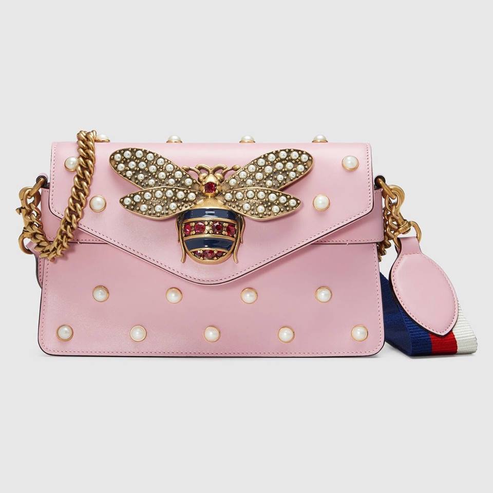 Gucci Monogram Nylon Leather Mini Crossbody