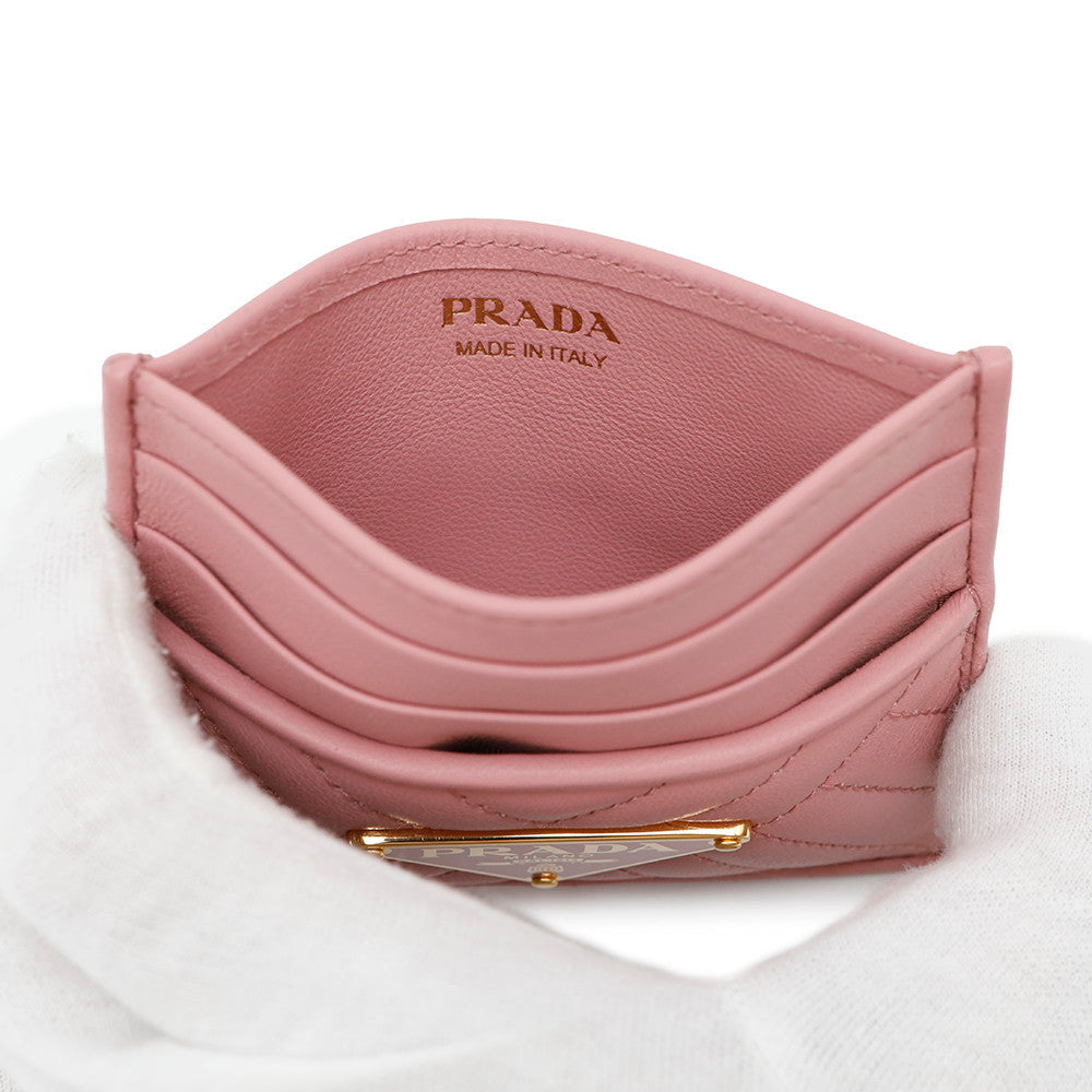 PRADA Card Case Pink1MC025 Leather