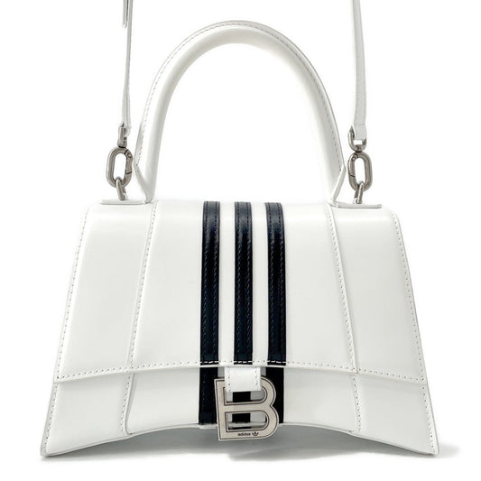 BALENCIAGA Adidas collaboration Hourglass White593546 Leather Size S