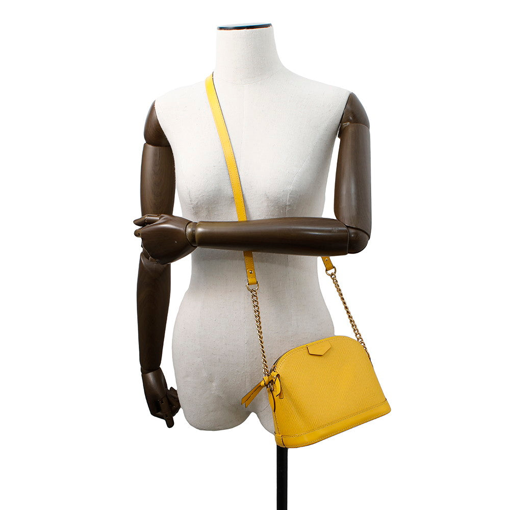 LOUIS VUITTON Alma MINI?Chain CitronM53119 Epi Leather