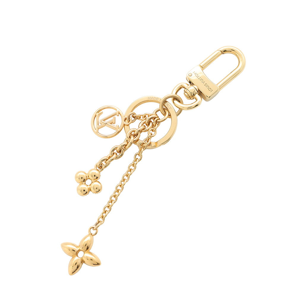 LOUIS VUITTON Blooming Garden Keychain GoldM01540 Metal