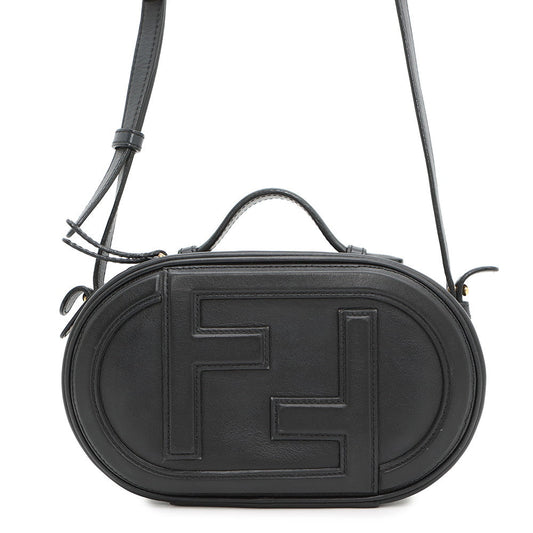 FENDI Orlock Camera Shoulder Bag Black8BS058 Leather Size Mini