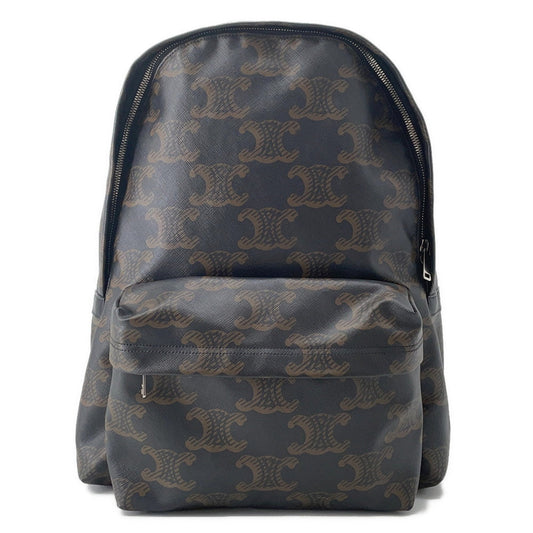 CELINE Triomphe Backpack Black/Brown188382 PVC Leather