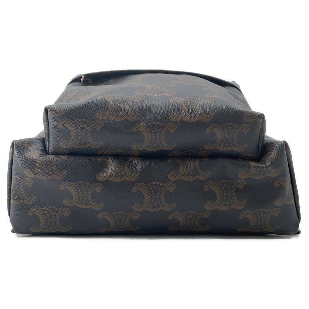 CELINE Triomphe Backpack Black/Brown188382 PVC Leather