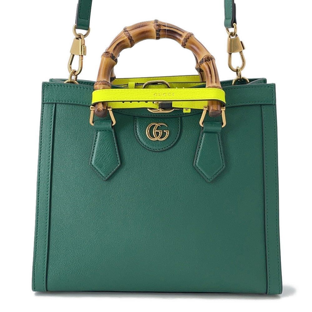 GUCCI Diana Handbag Green660195 Leather