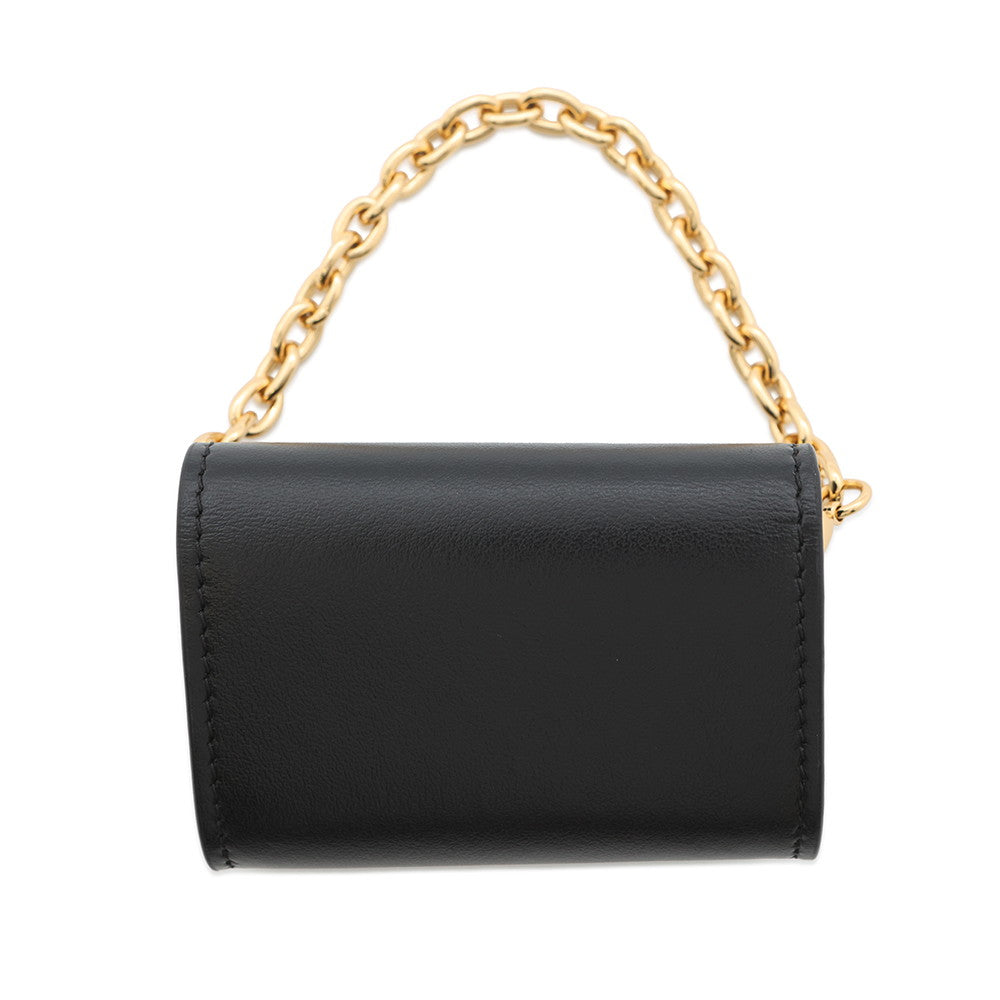 LOUIS VUITTON Bijoux Sac/Earphone Holder LV Link NoirM00829 Leather