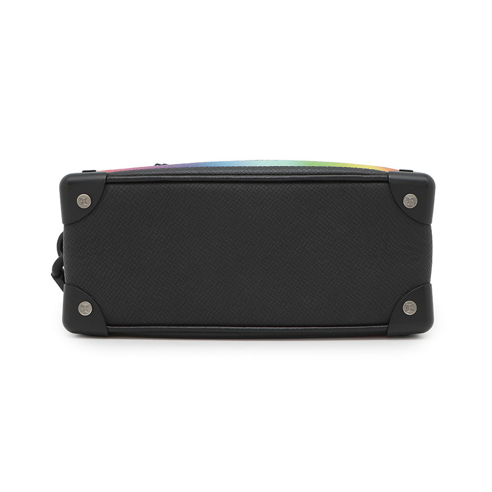 Luxury Women's Handbag | LOUIS VUITTON Mini Soft Trunk Noir/Righe RainbowM30351 Taiga Leather Size Mini