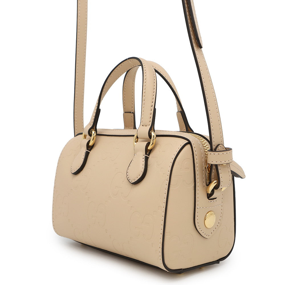 GUCCI GG Super Mini Handbag Beige790130 Leather