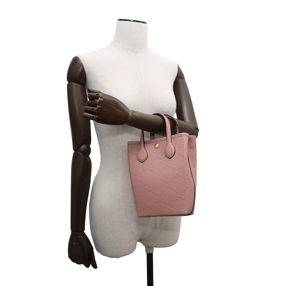 GUCCI GG Super Mini Bag Pink790133 Leather