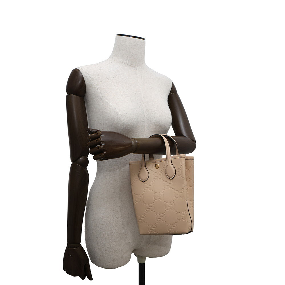 GUCCI GG Super Mini Bag Beige790133 Leather