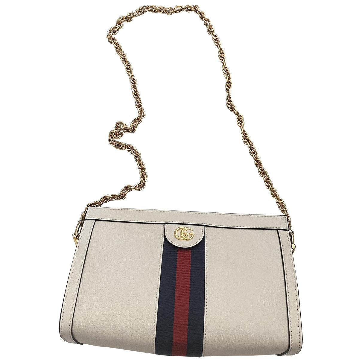 Gucci ophidia white leather handbag