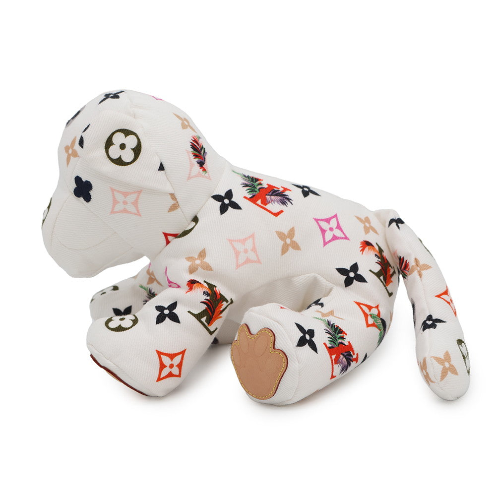 LOUIS VUITTON Doudou Tigre White/MulticolorGI0735 Cotton Vachetta Leather
