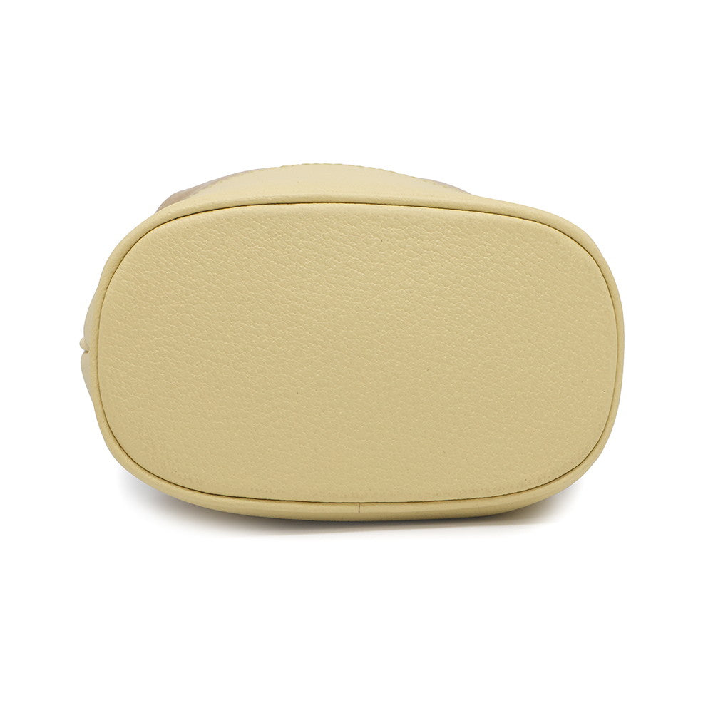 GUCCI ?Bucket Shoulder Yellow550620 GG Canvas Leather Size Mini