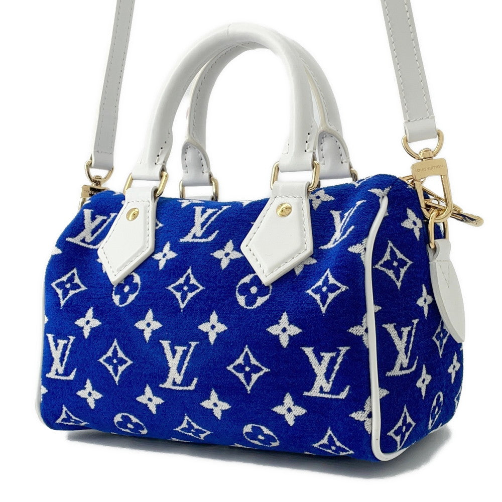 LOUIS VUITTON Speedy Bandouliere LV Match Blue/WhiteM20751 Monogram?Jacquard Velvet Size 20