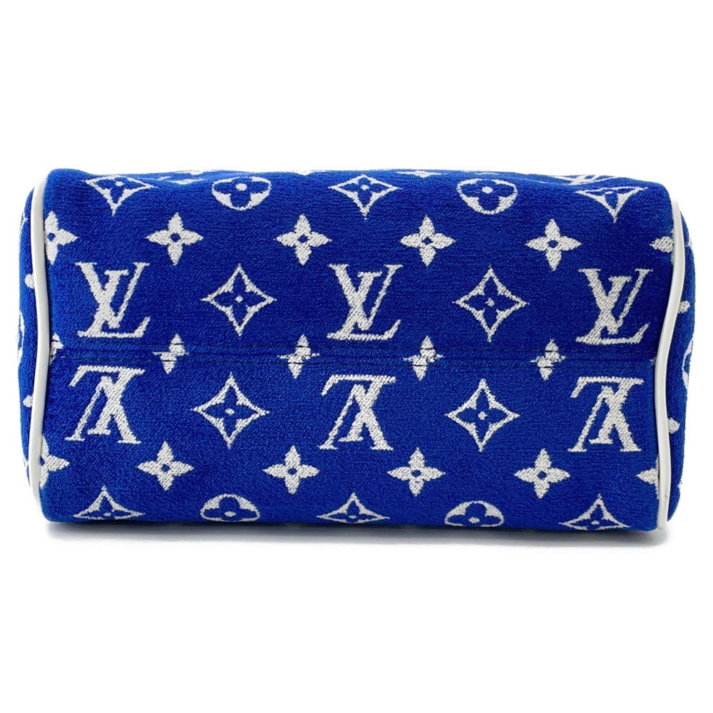 LOUIS VUITTON Speedy Bandouliere LV Match Blue/WhiteM20751 Monogram?Jacquard Velvet Size 20