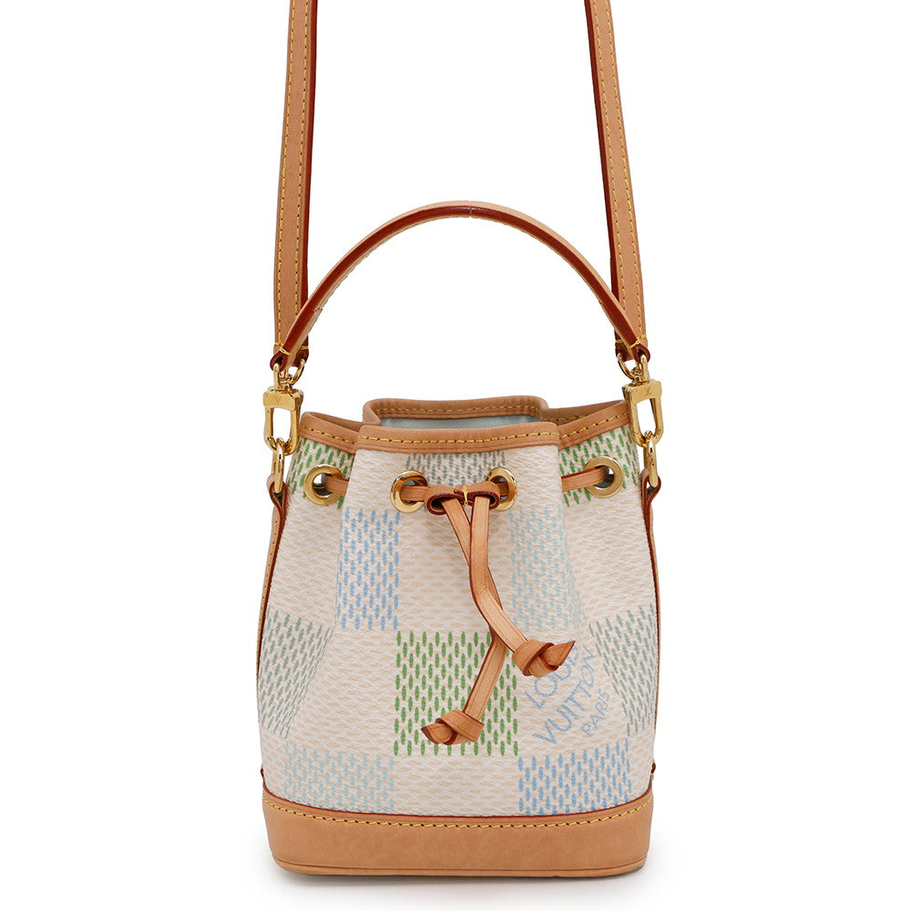 LOUIS VUITTON Nano Noe Pistachio GreenN40640 Damier Licious