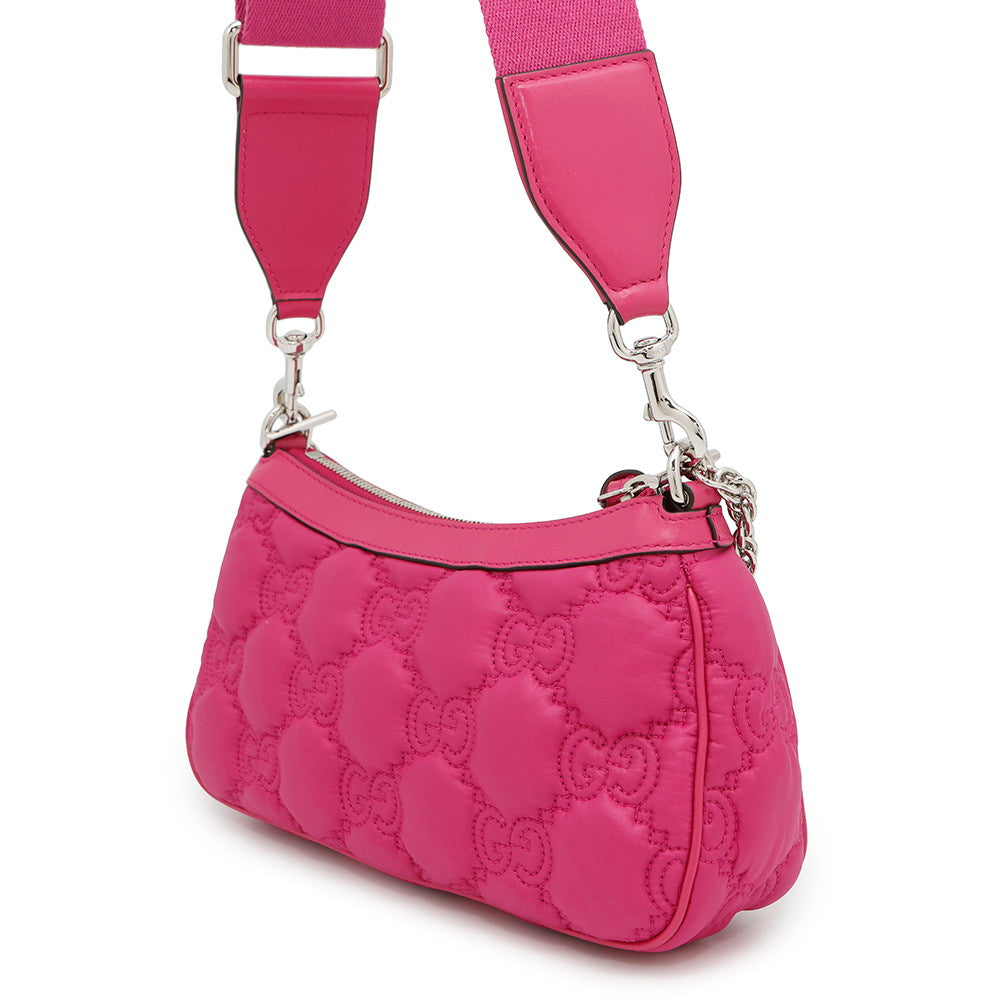GUCCI GGMatelasse Shoulder Bag Pink735049 Nylon Leather