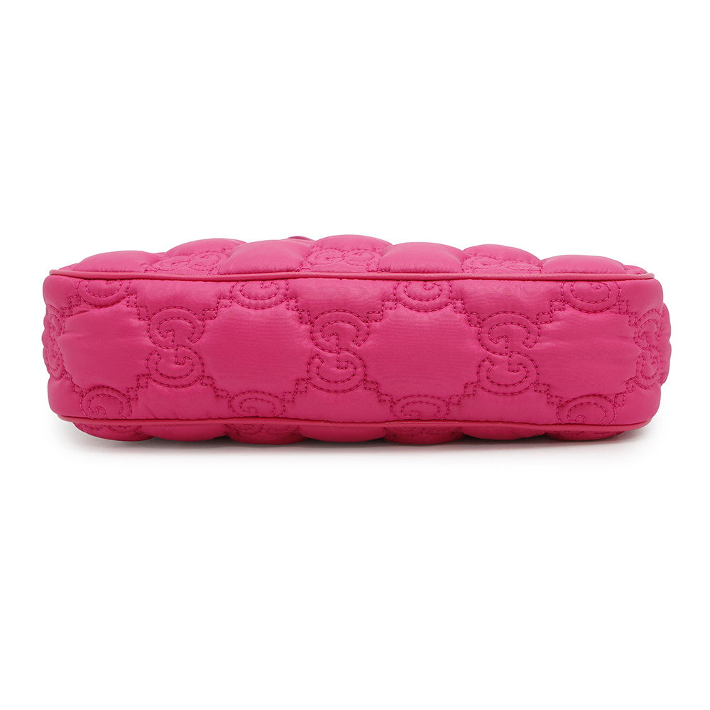 GUCCI GGMatelasse Shoulder Bag Pink735049 Nylon Leather
