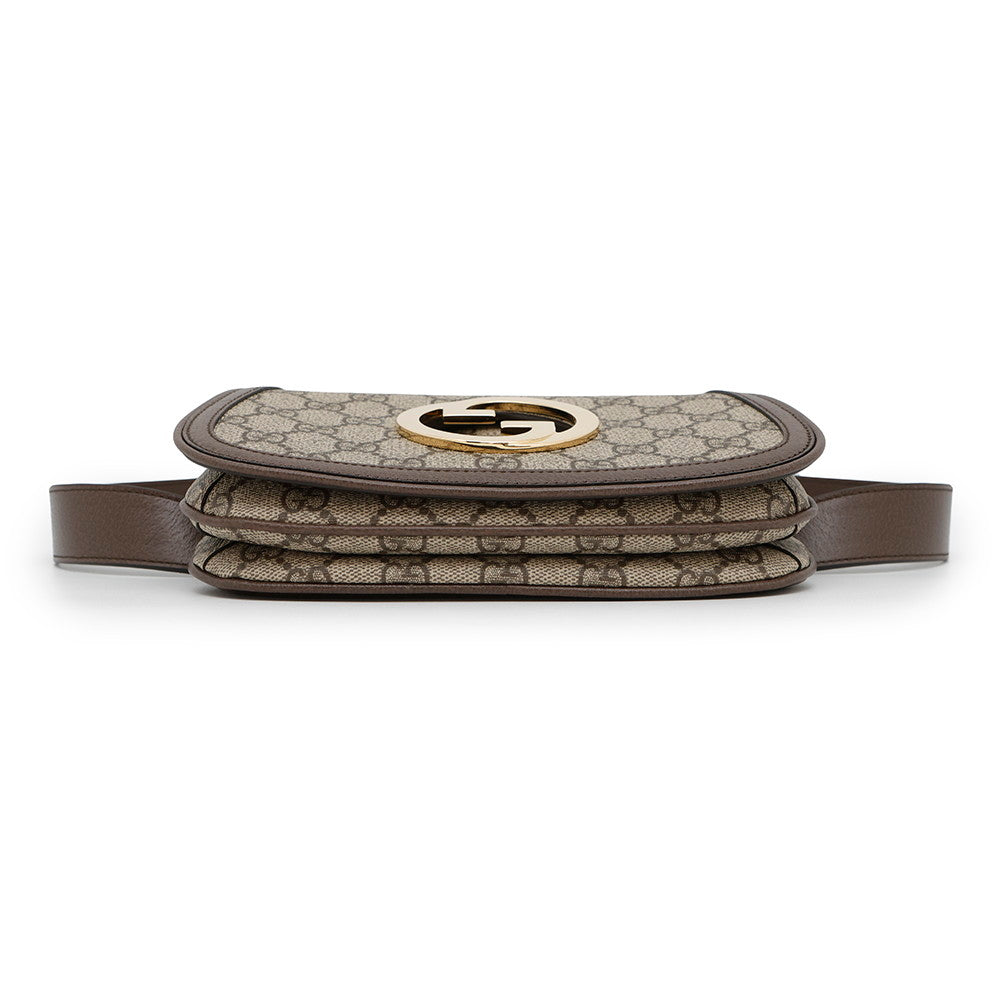 GUCCI GG Supreme Blondie Belt Bag Beige/Brown703807 PVC Leather