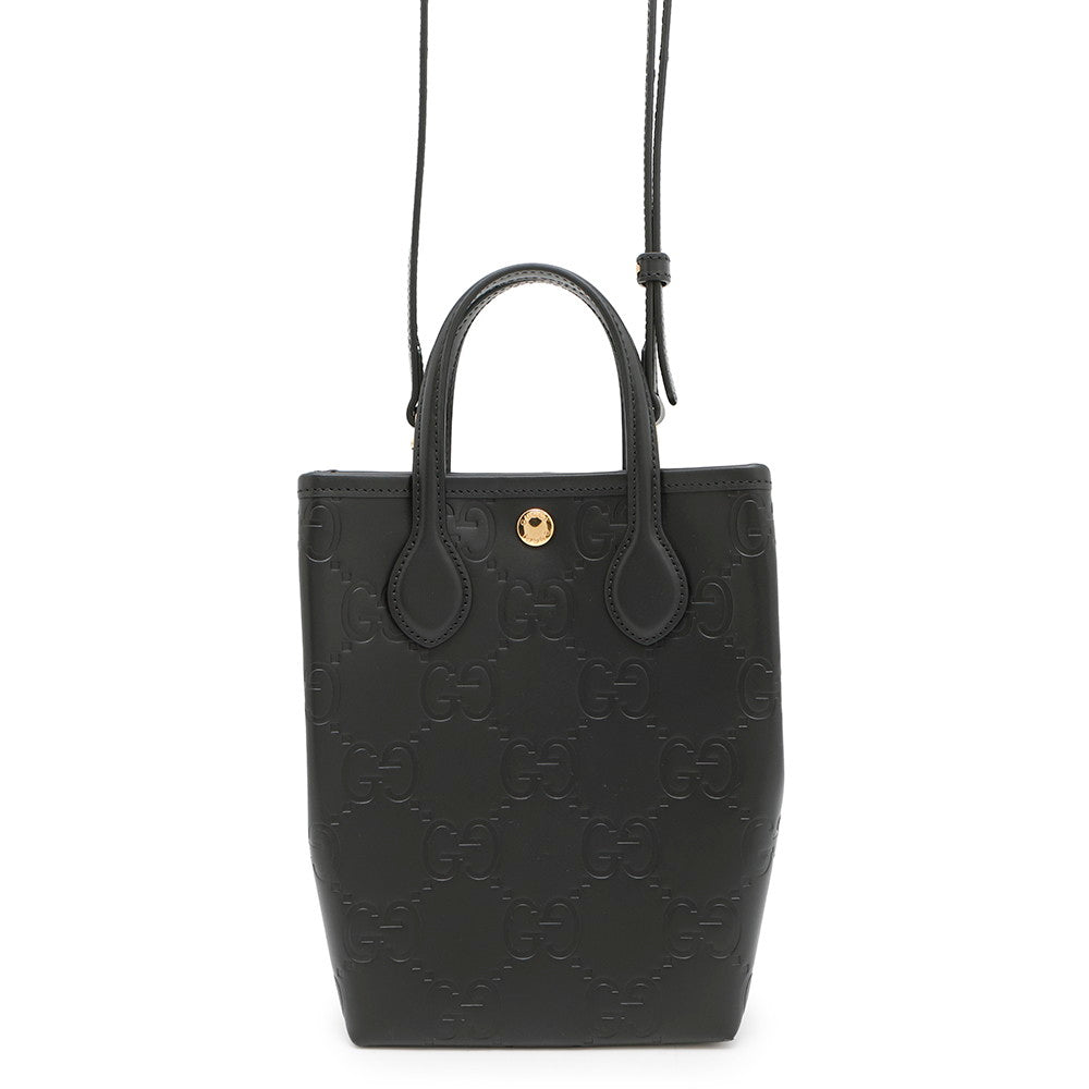 GUCCI GG Super Mini Bag Black790133 Leather