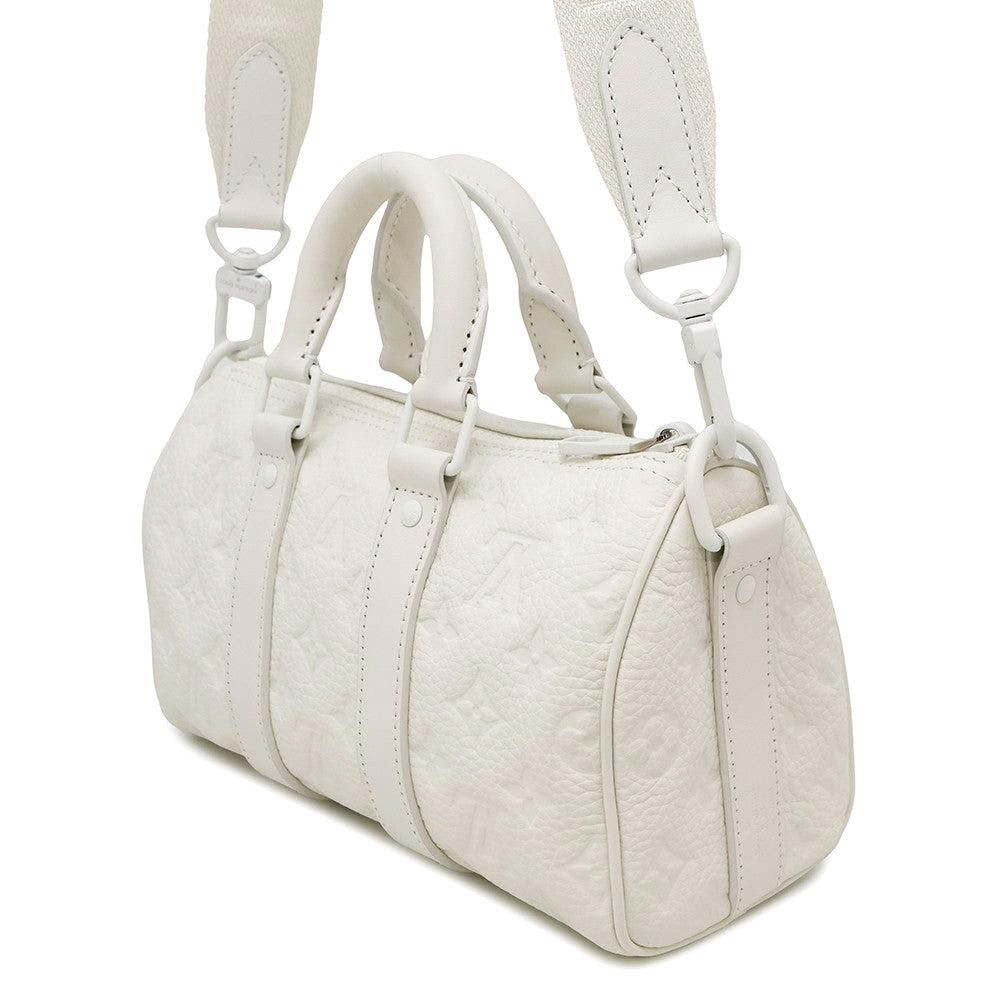 LOUIS VUITTON Keepall Bandouliere Full MoonM24434 Monogram?Taurillon Size 25