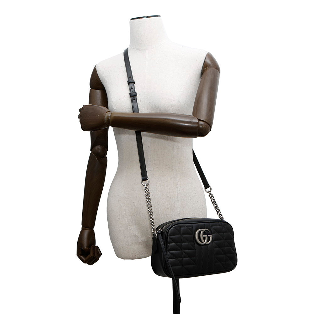 GUCCI GG Marmont Shoulder Bag Black447632 Leather