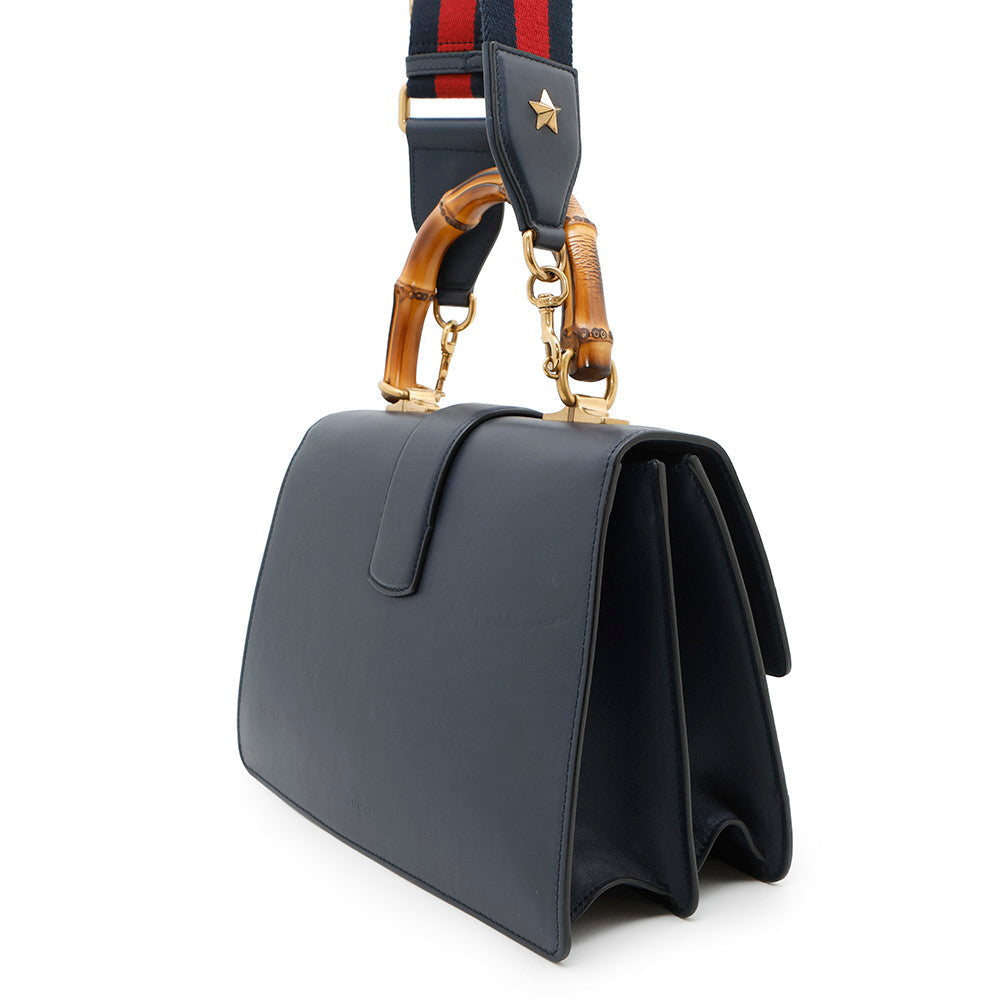 GUCCI Dionysus 2-Way Handbag Navy/Green/Red448075 Bamboo Leather