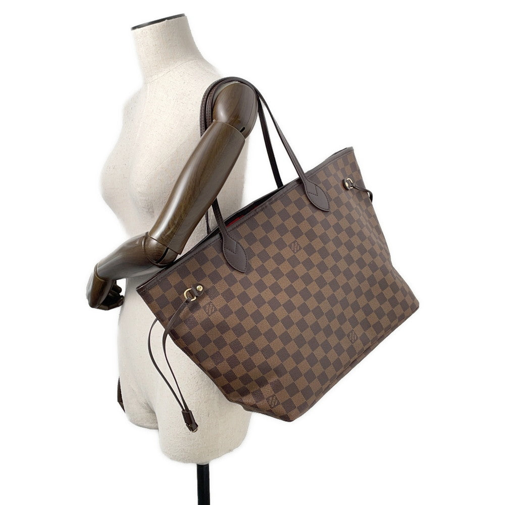 Luxury Women's Tote Bag | LOUIS VUITTON Neverfull CeriseN51105 Damier Ebene Canvas Size MM