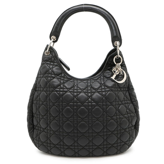 Dior Canage One Shoulder Bag Black Leather