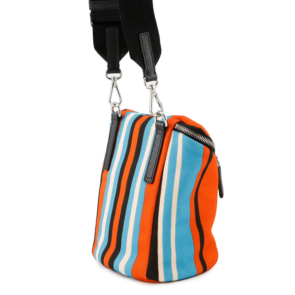 PRADA Triangle Logo Shoulder Bag Multicolor2VH147 Canvas