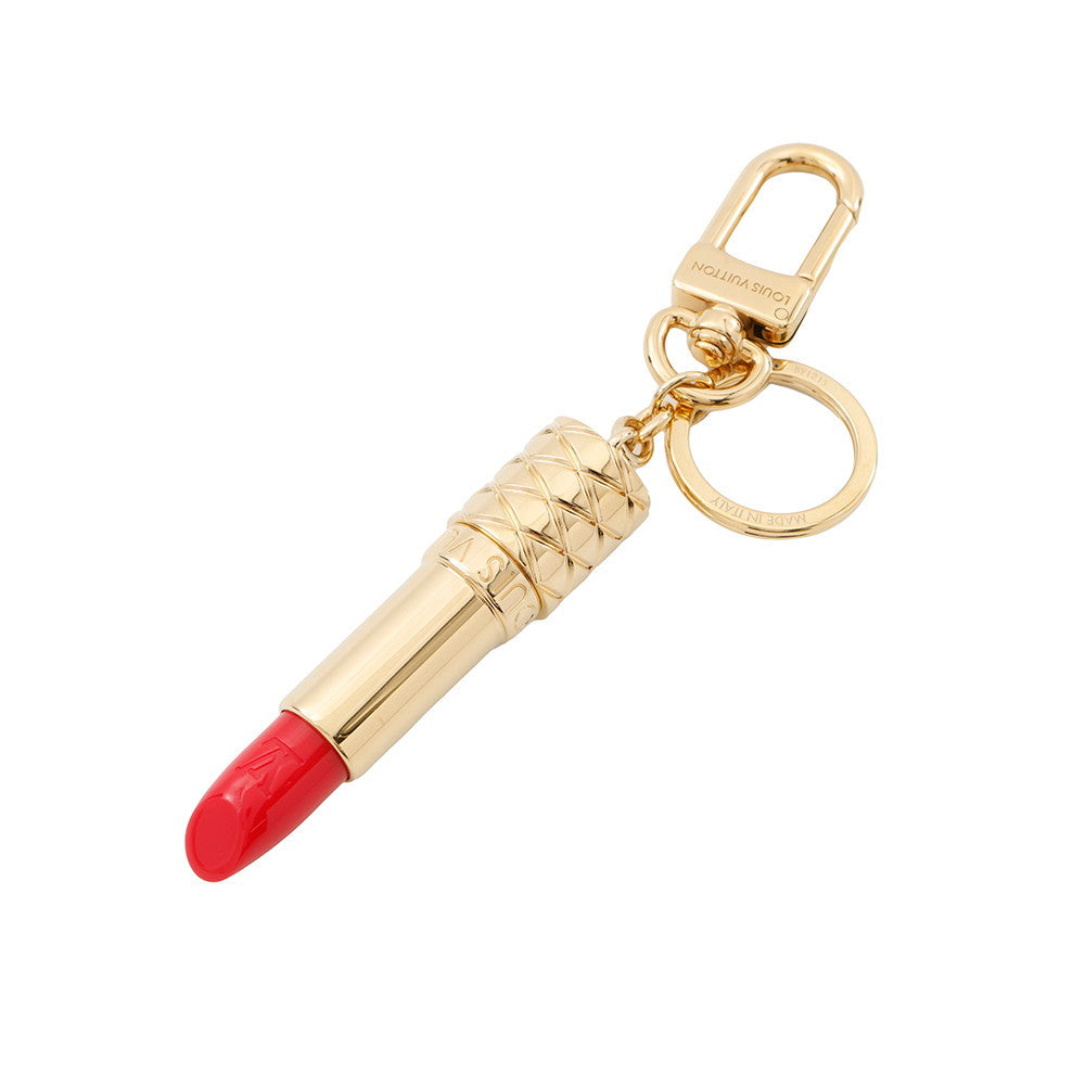 LOUIS VUITTON Bag Charm?LV Lipstick Red/GoldM03006 Metal