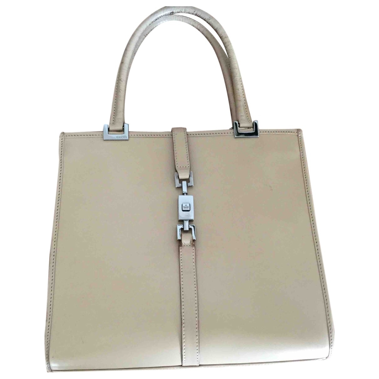 Gucci jackie beige leather handbag