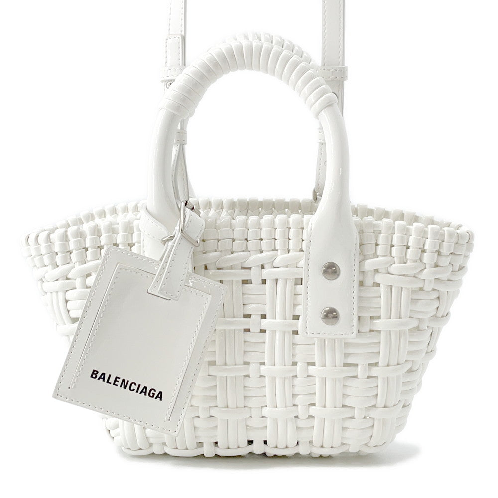 BALENCIAGA bistro White678028 Patent Leather Size XXS