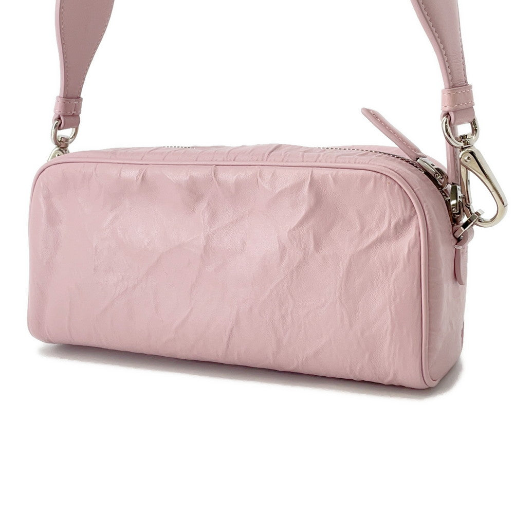 PRADA Nappa Antique Shoulder Bag Pink1BH198 Leather