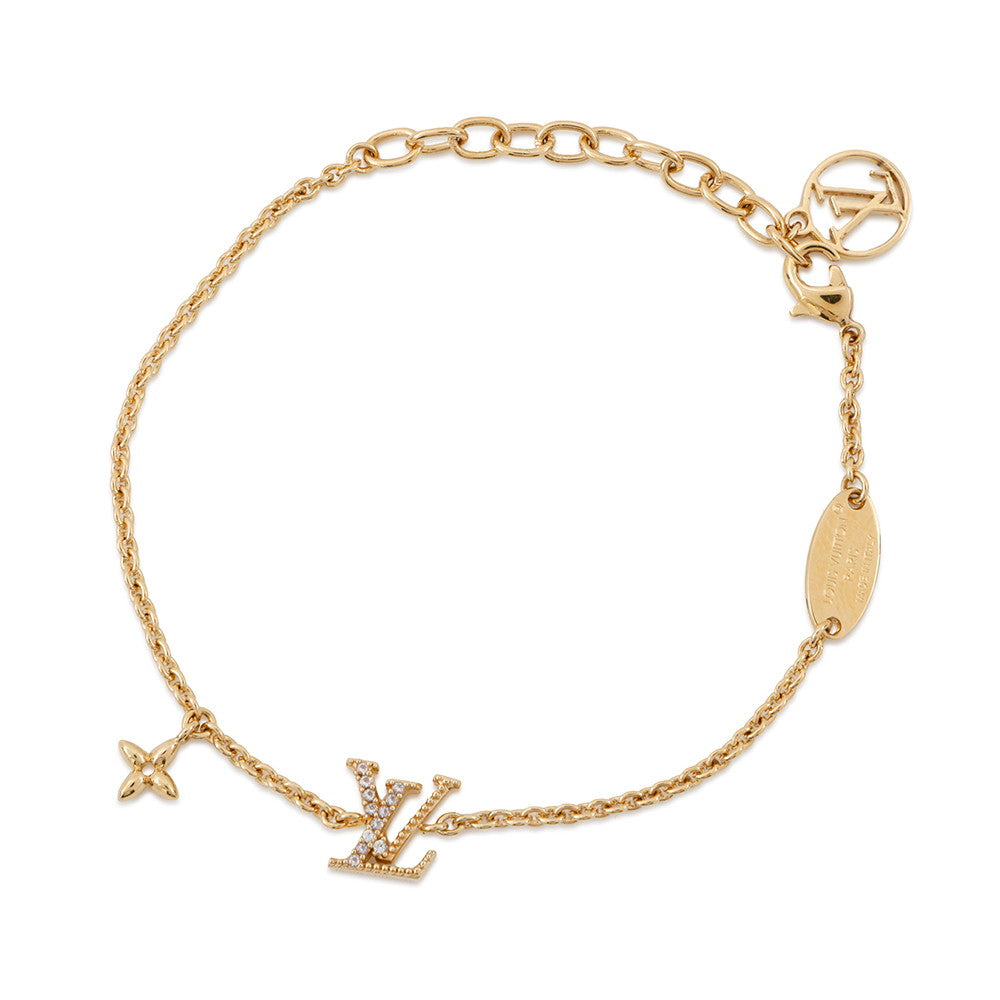 LOUIS VUITTON Bracelet?LV Iconic GoldM00587 Metal Rhinestone
