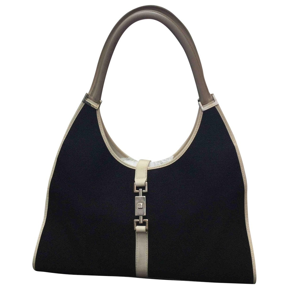 Gucci jackie navy cloth handbag