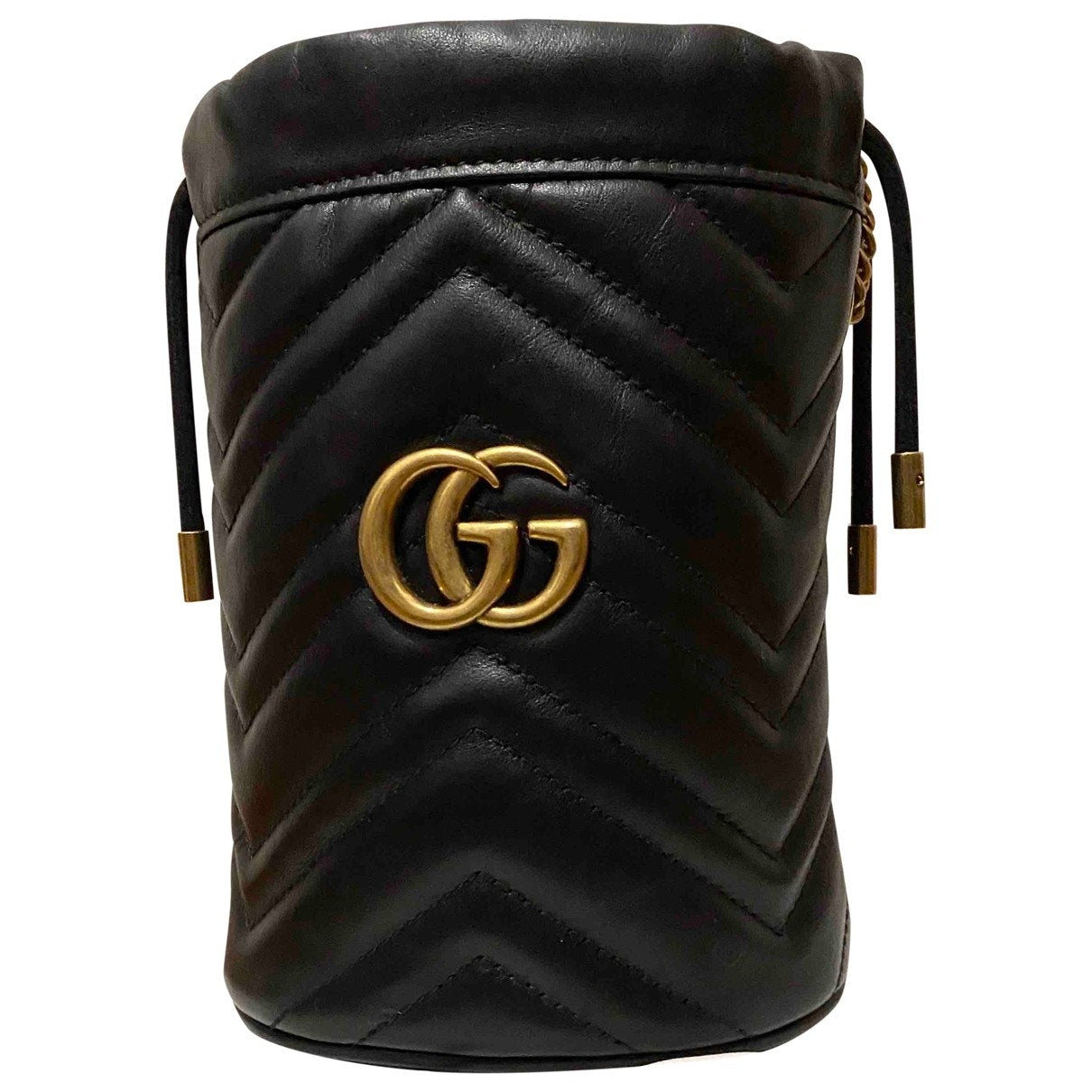 Gucci marmont black leather handbag