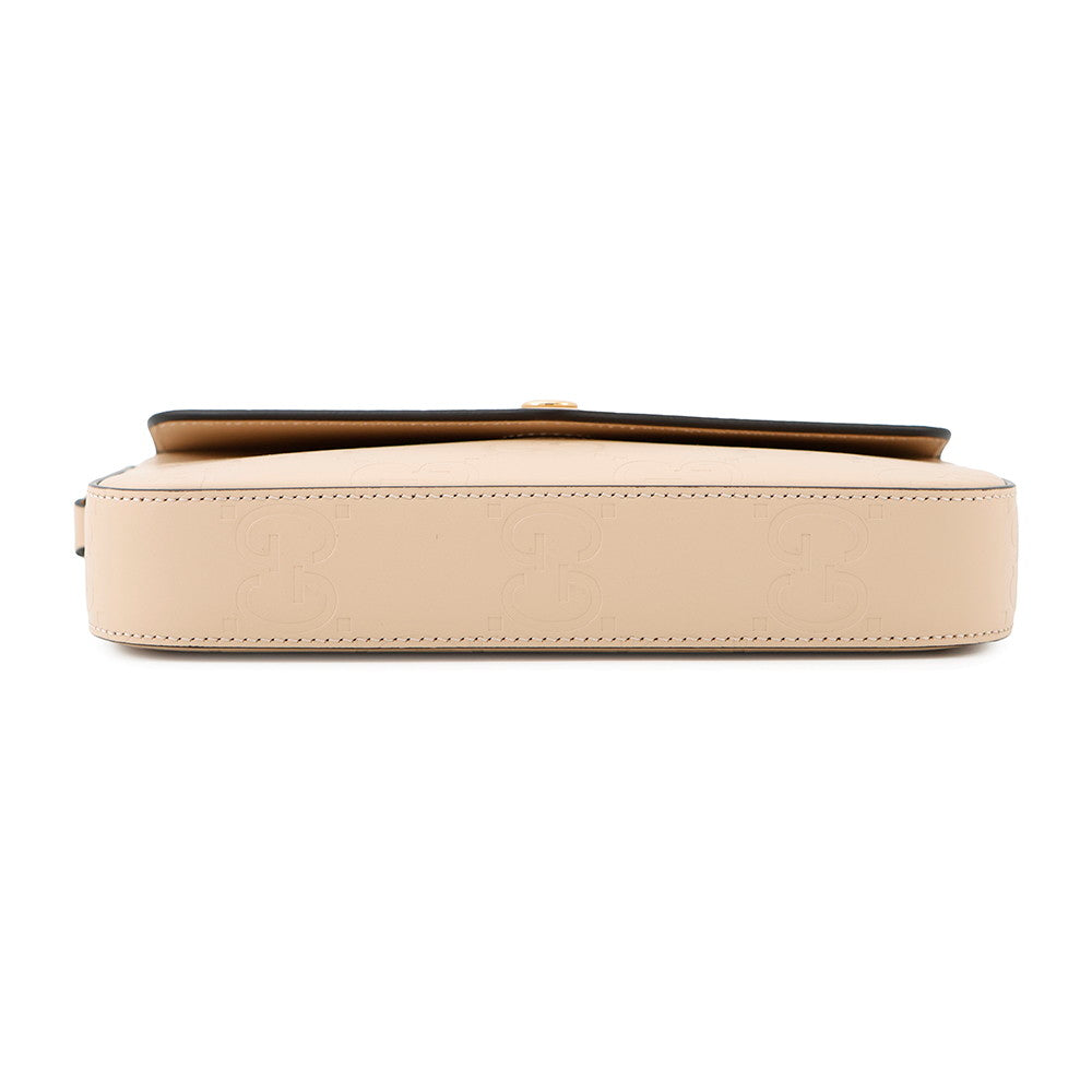 GUCCI GG Super Mini Shoulder Bag Beige772794 Leather