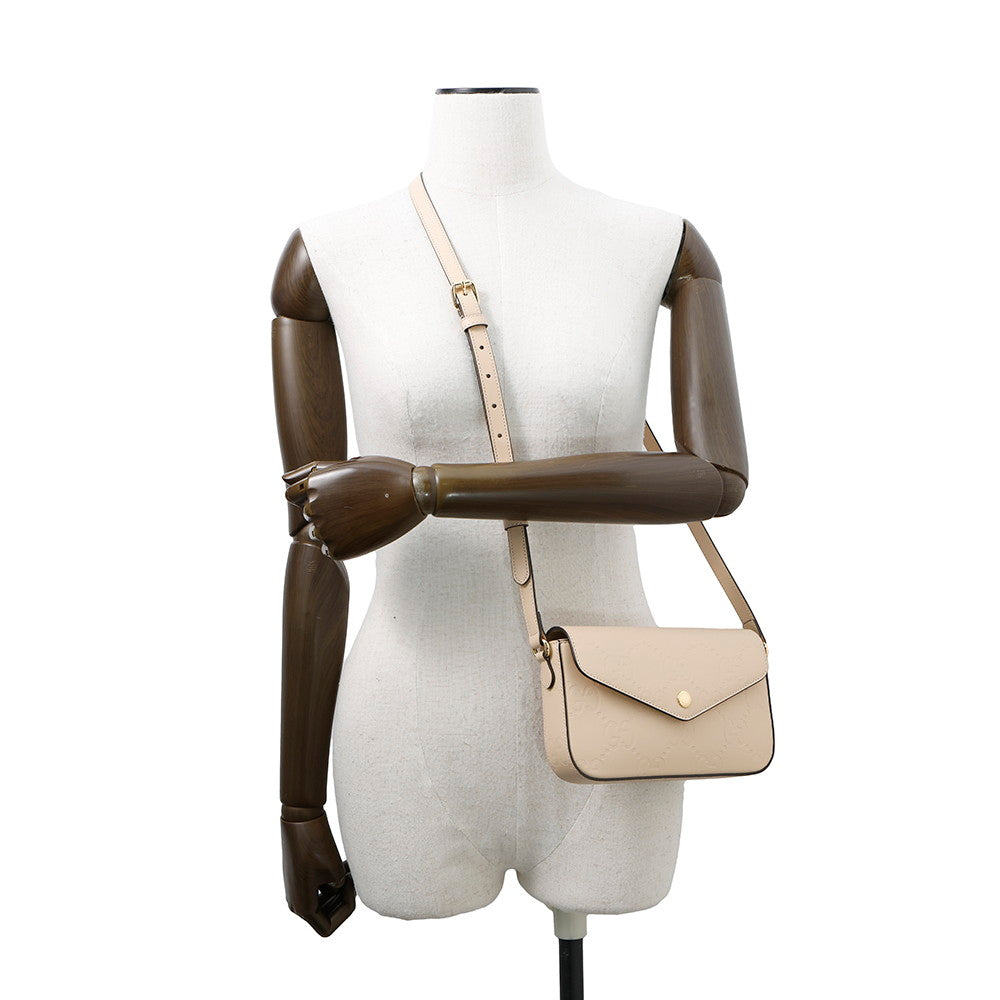 GUCCI GG Super Mini Shoulder Bag Beige772794 Leather