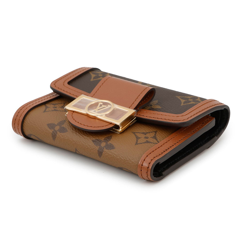 LOUIS VUITTON Portefeuille / Dauphine Compact NoirM68725 Monogram/Monogram Reverse Canvas