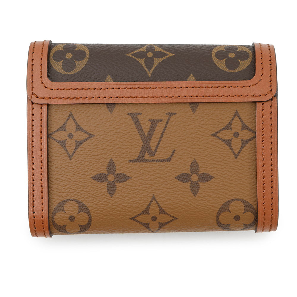 LOUIS VUITTON Portefeuille / Dauphine Compact NoirM68725 Monogram/Monogram Reverse Canvas