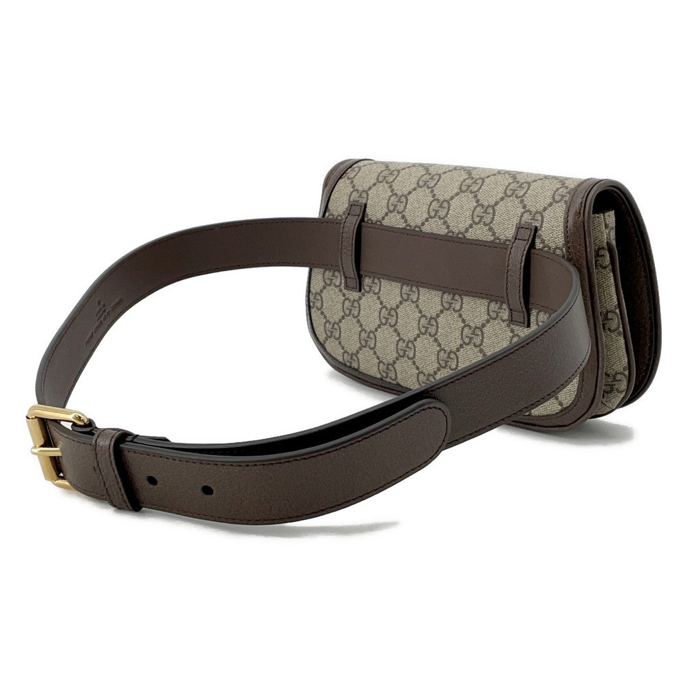 GUCCI GG Supreme Blondie Crossbody Bag Brown/Beige703807 Canvas Leather