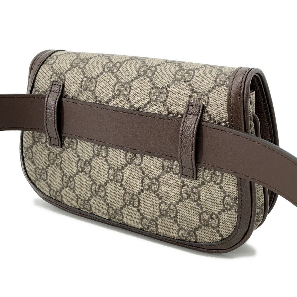 GUCCI GG Supreme Blondie Crossbody Bag Brown/Beige703807 Canvas Leather