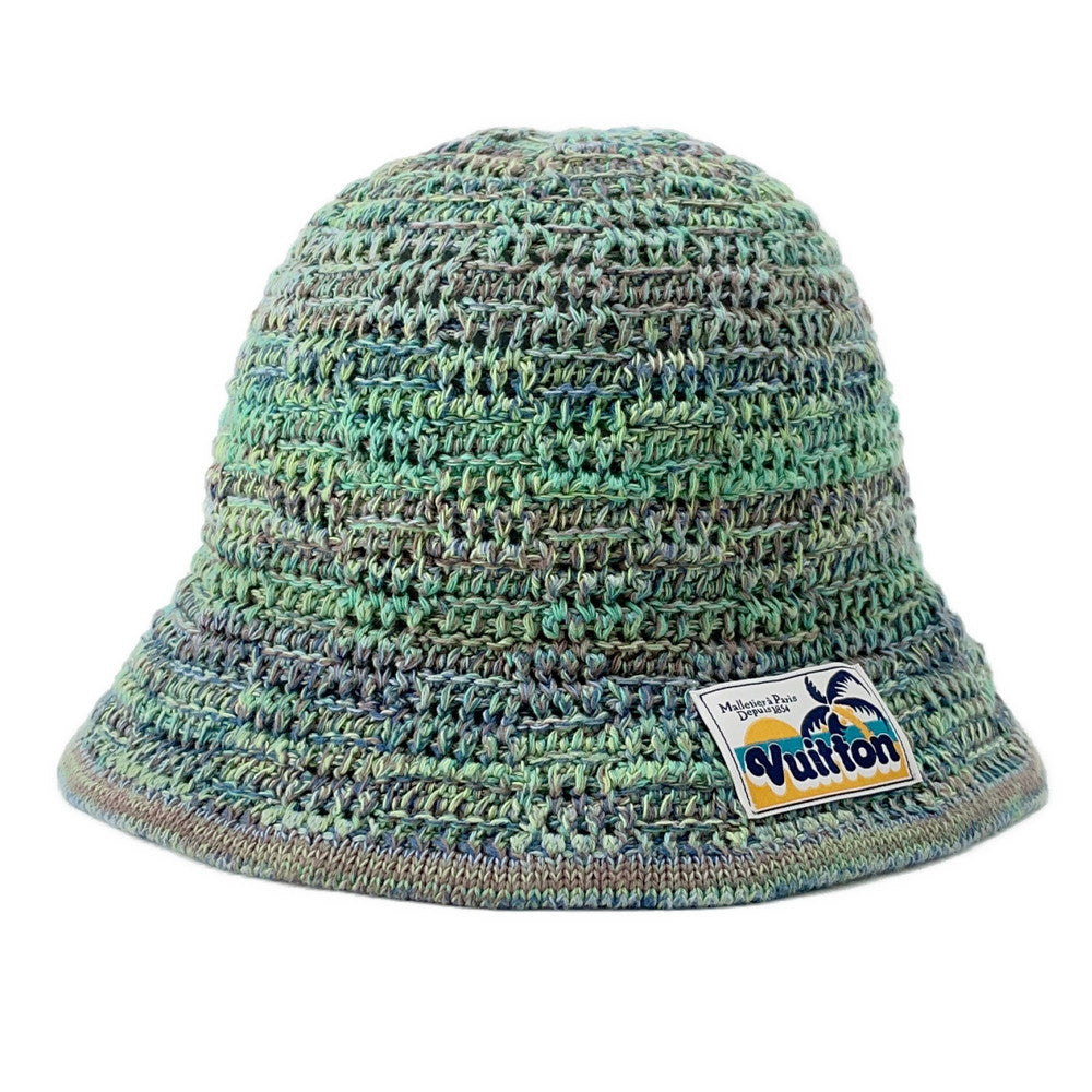 LOUIS VUITTON Damier Palm Tree Crochet Hat Size M GreenM7557M Cotton80% Nylon20%