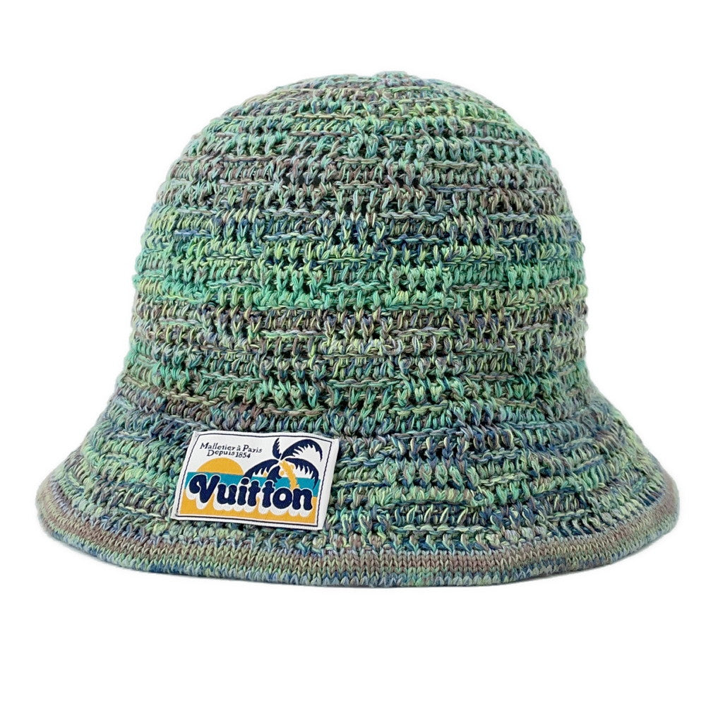 LOUIS VUITTON Damier Palm Tree Crochet Hat Size M GreenM7557M Cotton80% Nylon20%