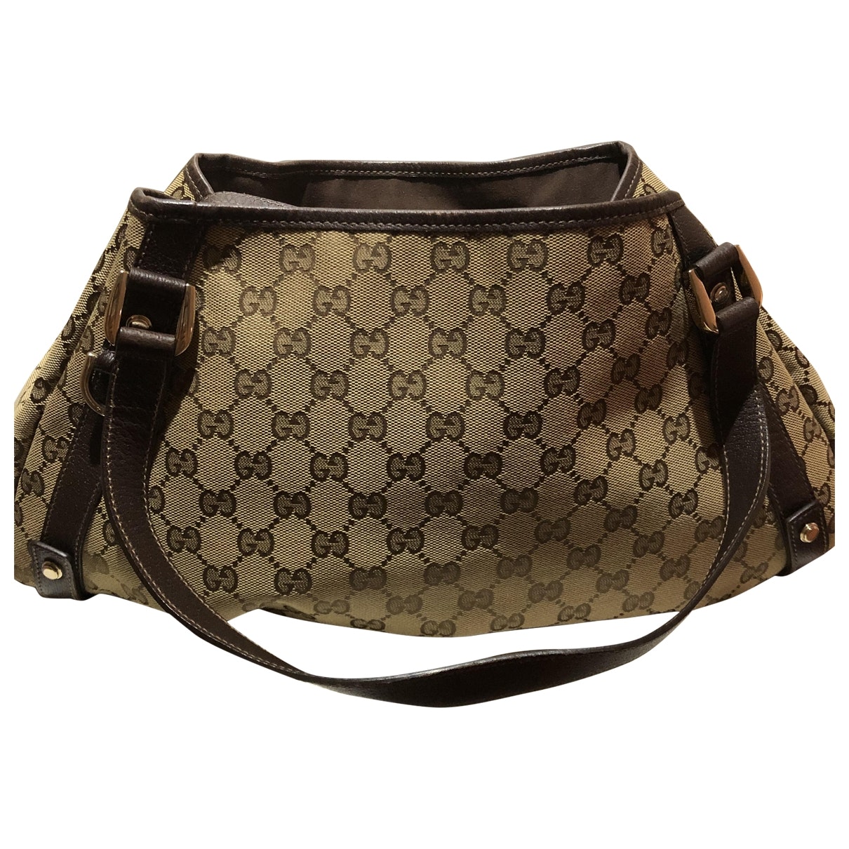 Gucci brown cloth handbag