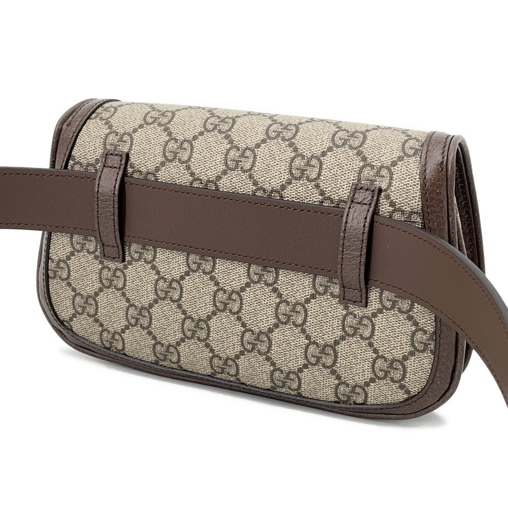 GUCCI Blondie Belt Bag Beige/Brown703807 PVC Leather